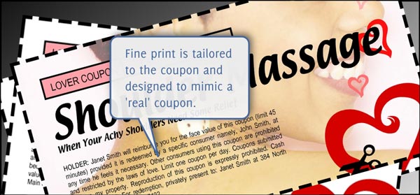 Sex Coupons - Fine Print Customization