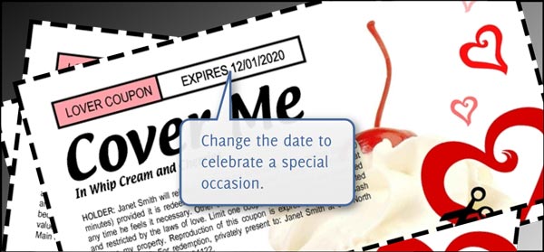 Sex Coupons - Expiration Date Customization