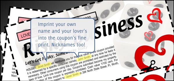 Sex Coupons - Name Customization